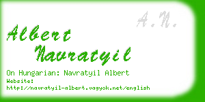 albert navratyil business card